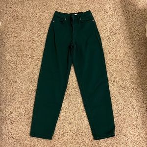 green pants